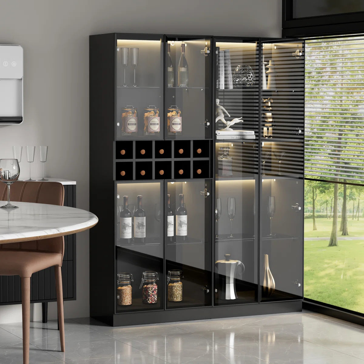 47.2w '' Dining Cabinet With Led Light