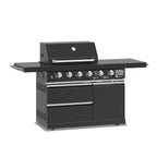 Akoah Outdoor 6-Burner 74,600 BTU Modular Gas Grill, Barbecue Island with Wheels